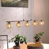 Paul Neuhaus Greta linear hanging light, 5-bulb