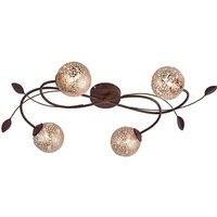 Paul Neuhaus Greta floral ceiling lamp, four-bulb