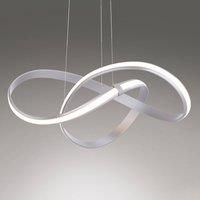 Paul Neuhaus Melinda LED pendant light 30 W dimmable steel grey