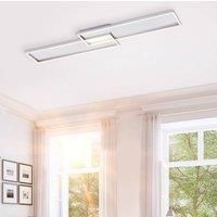 Paul Neuhaus Amara LED ceiling light, two rectangles, silver