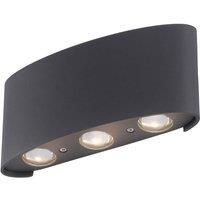 Paul Neuhaus Carlo LED outdoor wall light, IP54, six-bulb