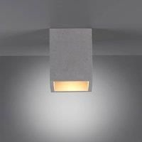Paul Neuhaus Eton ceiling lamp, concrete, angular