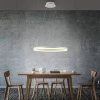 Paul Neuhaus Titus LED pendant light, round, 60 cm, white