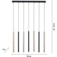 Paul Neuhaus Flute LED pendant light, dimmable, 7-bulb