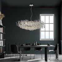 Paul Neuhaus Ricicle chandelier, chrome, length 120 cm