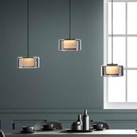 Paul Neuhaus LED hanging light Rika, 71 cm, glass, dimmable