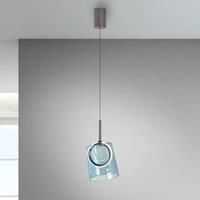 Paul Neuhaus LED hanging light Zula, blue, 15 cm, glass