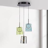 Paul Neuhaus LED hanging light Zula, 40 cm, colourful, 3-bulb.