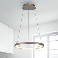 Paul Neuhaus LED hanging light Hoop, coffee brown, 57 cm