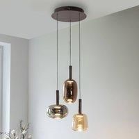 Paul Neuhaus Irides LED hanging light, 43 cm, coloured, glass