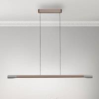 Paul Neuhaus LED hanging light Hoop, brown, 128 cm, dimmable