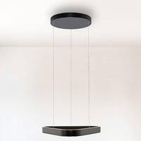 Paul Neuhaus LED pendant light Q-Stretto, black, 60 cm