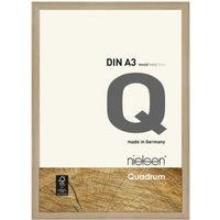 nielsen Photo Frame A3, 29.7x42cm Wood Picture Frame, Oak Photo Frame A3 with Protective Glass Front and Push and Turn Clips, Quadrum - Oak Natural