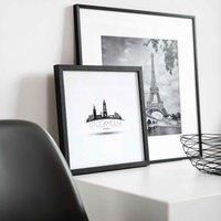 nielsen Photo Frame A2, 42x59.4cm Wood Picture Frame, Black Photo Frame A2 with Protective Float Glass and Push and Turn Clips, Quadrum - Black