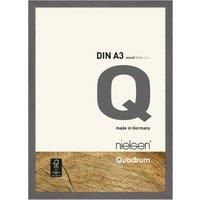 nielsen Photo Frame A3, 29.7x42cm Wood Picture Frame, Grey Photo Frame A3 with Protective Float Glass and Push and Turn Clips, Quadrum - Grey