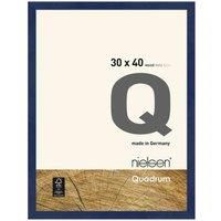nielsen Photo Frame, 30x40cm Wood Picture Frame, Blue Photo Frame 30x40 with Protective Glass Front and Push and Turn Clips, Quadrum - Blue