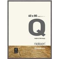 nielsen Photo Frame, 60x80cm Wood Picture Frame, Grey Photo Frame 60x80 with Protective Glass Front and Push and Turn Clips, Quadrum - Grey