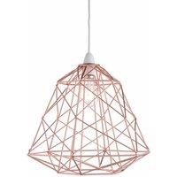 Nielsen Spixworth Retro Style Copper Metal Basket Cage Ceiling Pendant Easy Fit Light Shade, 35cm Wide and 30cm Height