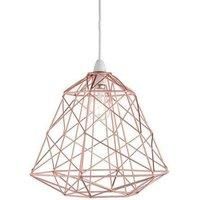 Nielsen Spixworth Retro Style Copper Metal Basket Cage Ceiling Pendant Easy Fit Light Shade, 35cm Wide and 30cm Height