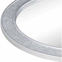 Nielsen Mera Round Silver Crackle Mirror, 74cm