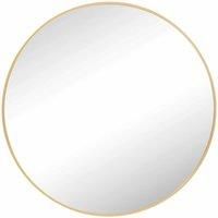 Large Round Brushed Brass Wall Mirror 60cm