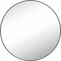 Nielsen Elvo Round Metal Frame Large Mirror, Black, 80cm