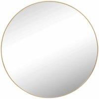Nielsen Elvo Round Metal Frame Large Mirror, Gold, 80cm