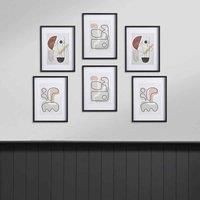 6 piece Rowley Wooden Picture Frame Set 30x40cm