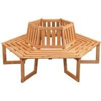 Tree Seat Solid Wood Hexagon Garden Tree Bench Round Tree seat