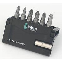 WERA - BIT SET (7 Piece) BC 7 BitTorsion1 + Bitholder/Case, NEW
