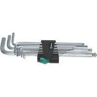 Wera 950 PKL/9 SM N Hex-Plus Ball-end Chrome Plated L-key set, 9pc, 05022087001