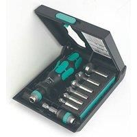 Wera 5104650001 3-Flute Countersink Bit-Holding Handle & Bit Set, 8 Pieces