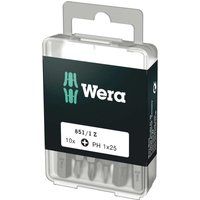 Wera 851/1Z SB Tough DIY Phillips Screwdriver Bits PH1 25mm Pack of 10