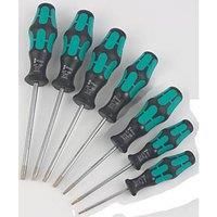 Wera 05223161001 Kraftform Plus 367/7 TORX HF (Holding Function) Screwdriver Set, TX8 to TX30, 6-Piece