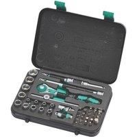 Wera 42 Piece 1/4" Zyklop Speed 8100 SA 2 Metric Socket & Ratchet Bit Set,003533