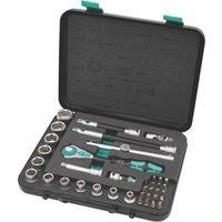 Wera 003596 Zyklop SB4 Socket Set 3/8-inch Drive (38 Pieces) - Basic Imperial