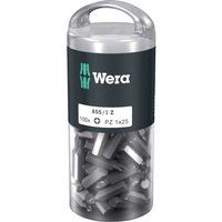 Wera 05072443001 4013288138484 DIY Pozidriv Bits 855/1Z PZ 100 pcs PZ1x25mm, Silver, PH1/PZ1