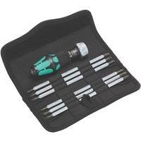 Wera 73665 Kraftform Kompakt Vario Ra Ratchet Screwdriver and Bit Set, 7 Pieces