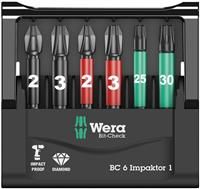Wera 6 Piece Impaktor Screwdriver Bit Set