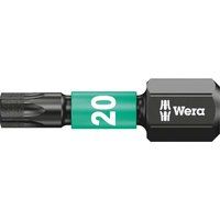 Wera 05057624001" Bit 1/4 Inch DIN 3126 C 6.3" T20x Impaktor 25 mm, Black, TX20