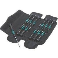 WERA 12 Piece Kraftform Micro Precision,Slot,Hex,Torx,Ph Screwdriver Set 073675