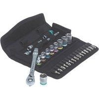 Wera 8100 Zyklop SA8 Metal-Switch Slim Ratchet & Metric Socket Set - 1/4" Drive