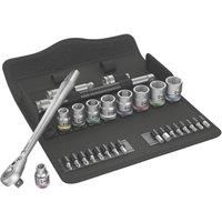 Wera 05004048001 8100 SB 8 Zyklop Metal Ratchet Set with switch lever, 3/8" drive, metric, 29 pieces