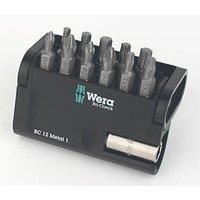 Wera Bit-Check 12 Metal 1 General Purpose bit set for drill/drivers, Metal jointing PZ,PH,Hex-Plus,TX 12 piece, 05057424001