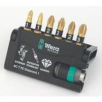 Wera Bit Check 7 PZ Diamond 1 BiTorsion BDC 7 Piece Pozidriv 057412