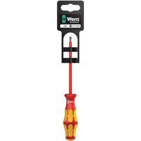 Wera 05100002001 0.6 x 3.5 x 100 mm "160i SBVDE" Insulated Screwdriver for Slotted Screws - Silver