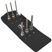 Wera 05004210001 Zyklop Bit Socket Set 8740 C with Holding function2 6-pcs, Silver