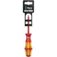 Wera 05100019001 1 x 80 mm "162 I PH/S SB VDE" Insulated Screwdriver for Slotted/Phillips Screws - Silver
