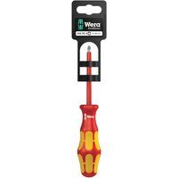 Wera 165 i PZ/S VDE Insulated Screwdriver for PlusMinus Screws (Pozidriv/Slotted) Number 80 – Pack of 1 05100021001