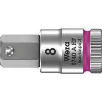 Wera 05003339001 8740 Cyclops A HF Bitnuss with 1/4 Inch Drive with Holding Function 8 0 x 28 mm x 28 mm, Pink, 8